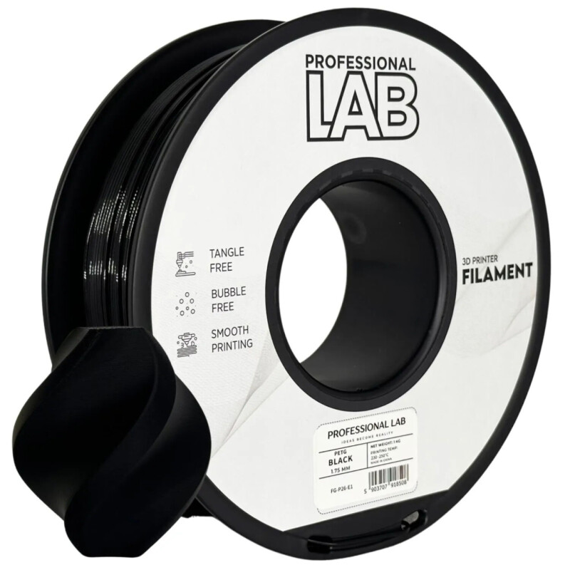 Professional Lab - PETG Filament - Černý (1,75 mm, 1 kg)